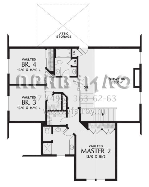 Проект двухэтажного дома с гаражом на две машины в американском стиле S5-275 (2559-00881)