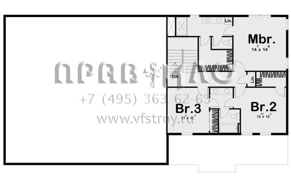 Проект двухэтажного дома с гаражом на две машины в американском стиле S5-185 (963-00379)