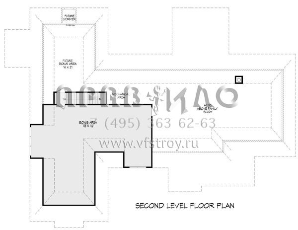 Проект двухэтажного дома с гаражом на три и более машин в стиле Ранчо S5-341 (940-00300)