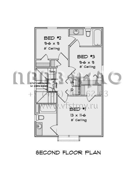 Проект двухэтажного дома без гаража в современном стиле S5-119 (4848-00389)