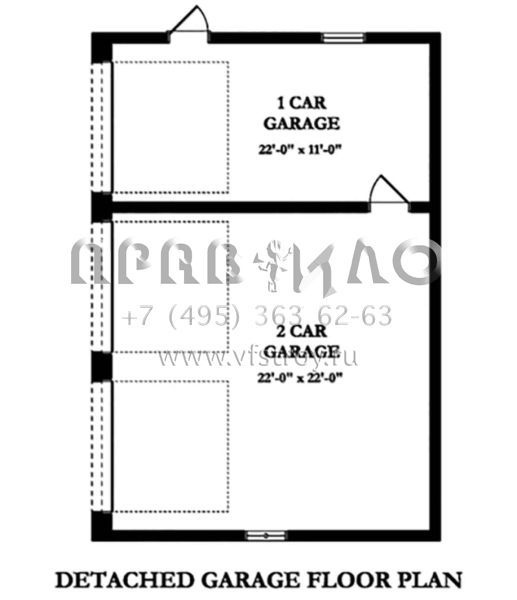 Проект двухэтажного дома с гаражом на три и более машин в современном стиле S5-532 (3978-00004)