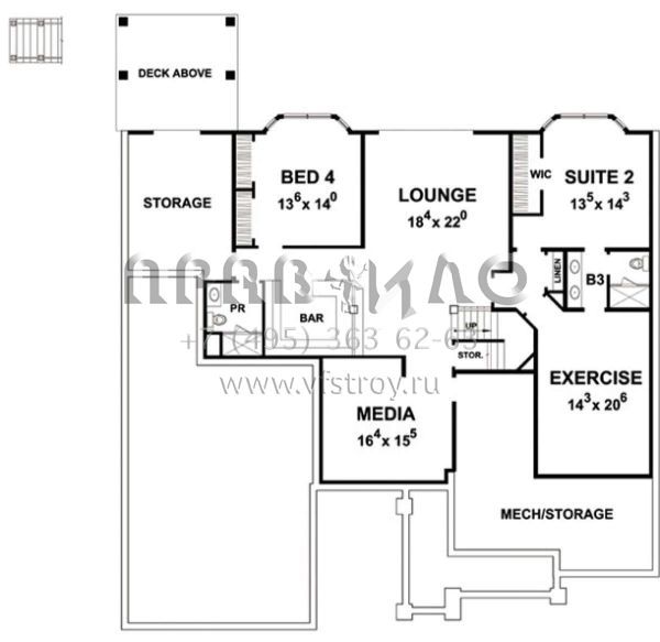 Проект одноэтажного дома с гаражом на три и более машин в американском стиле S5-267 (402-01468)