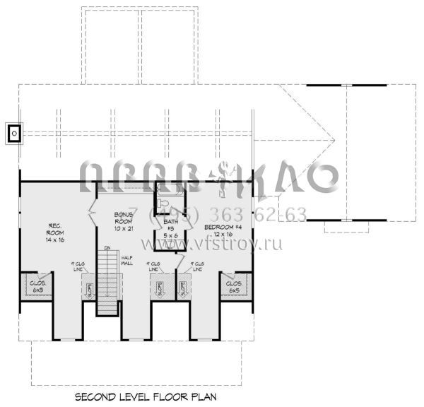 Проект двухэтажного дома с гаражом на две машины в современном стиле S5-294 (940-00658)