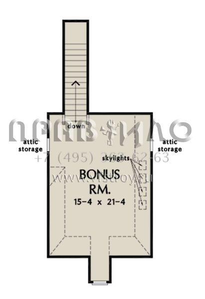 Проект одноэтажного дома с гаражом на две машины в английском стиле S5-170 (2865-00053)