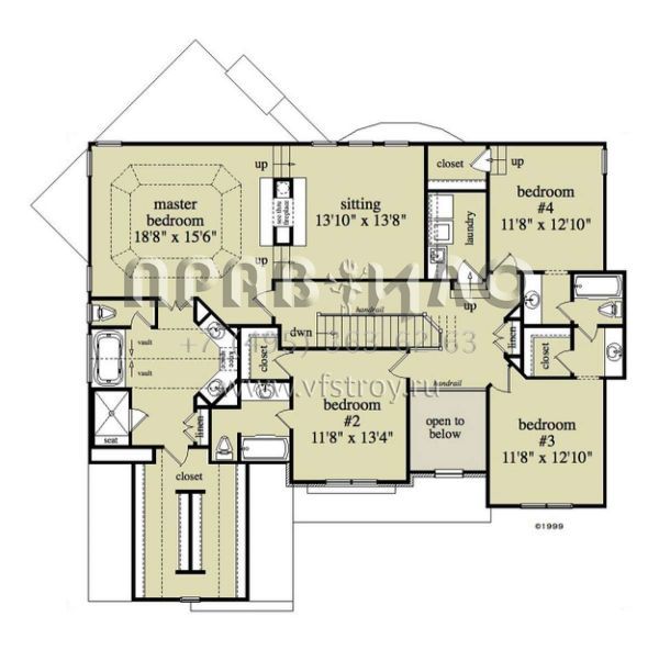 Проект двухэтажного дома с гаражом на две машины в стиле Ранчо S5-325 (957-00053)