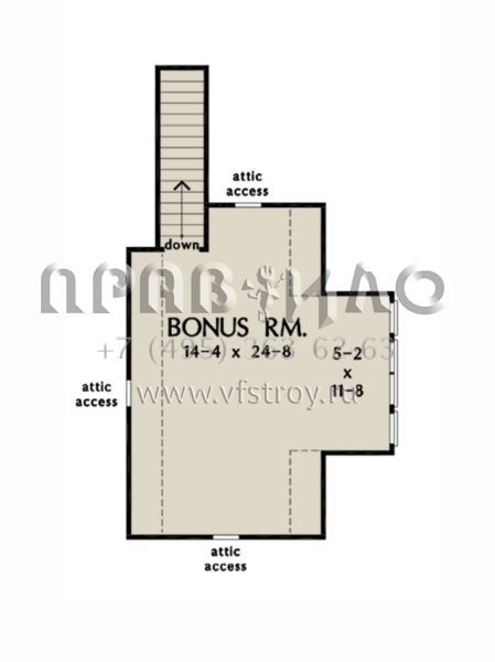 Проект одноэтажного дома с гаражом на две машины в американском стиле S5-162 (2865-00215)