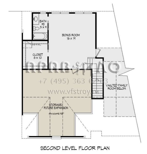 Проект двухэтажного дома с гаражом на две машины в стиле Ранчо S5-239 (940-00135)