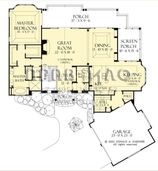 Проект одноэтажного дома с гаражом на две машины в стиле Ранчо S5-297 (2865-00326)