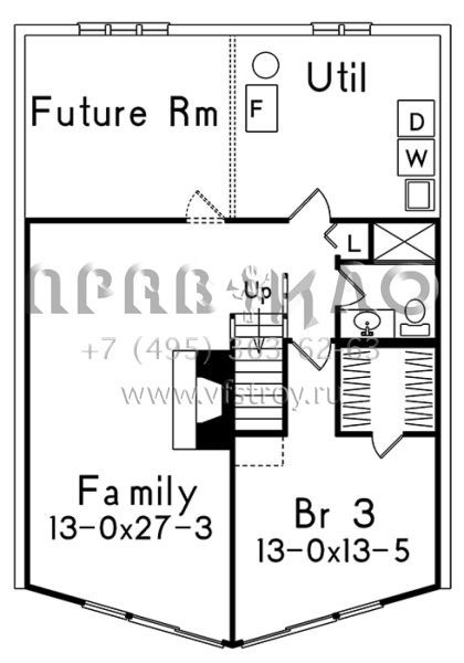 Проект одноэтажного дома без гаража в стиле Шале S5-168 (5633-00320)