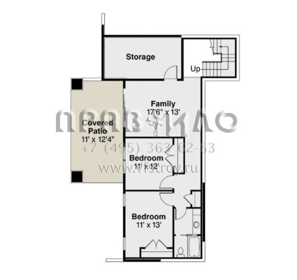 Проект одноэтажного дома с гаражом на три и более машин в современном стиле S5-271 (035-00950)