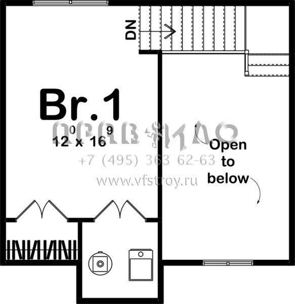 Проект двухэтажного дома без гаража в современном стиле S5-79 (963-00181)