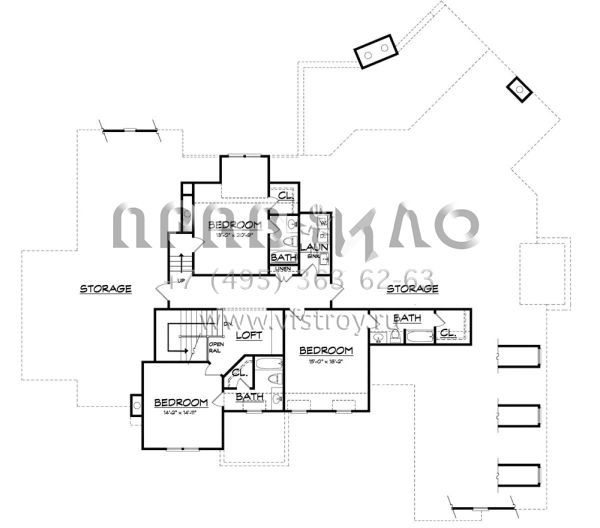 Проект двухэтажного дома с гаражом на три и более машин в английском стиле S5-490 (3418-00002)