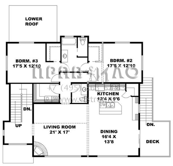 Проект двухэтажного дома с гаражом на две машины в современном стиле S5-292 (039-00687)