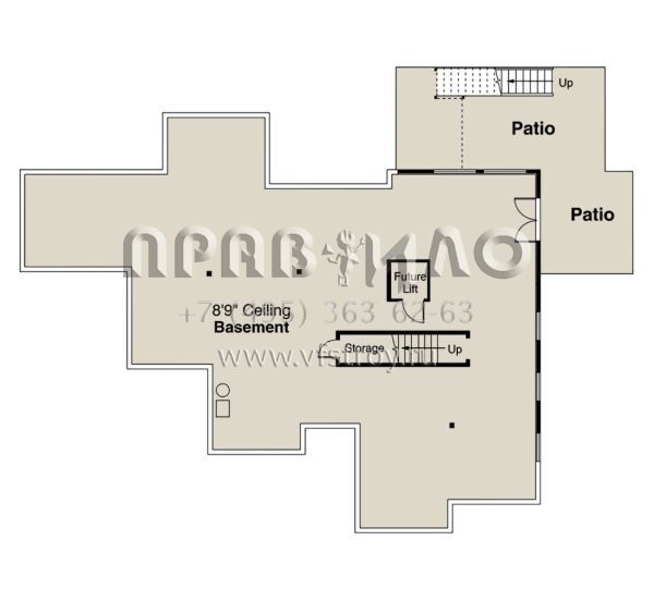 Проект одноэтажного дома с гаражом на две машины в американском стиле S5-247 (035-00909)
