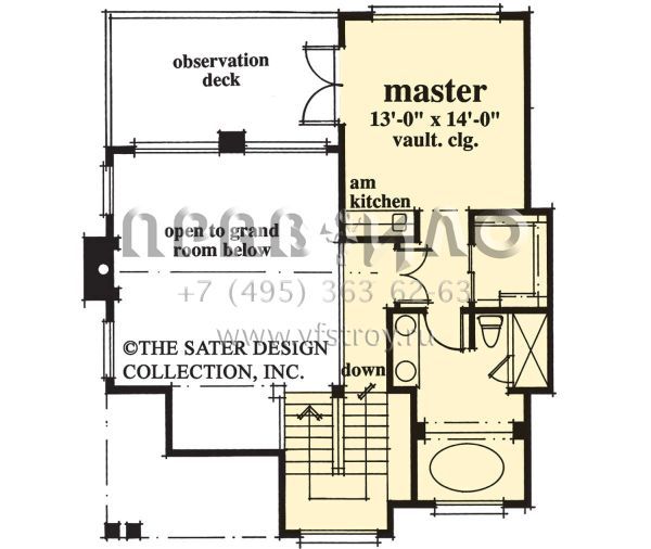 Проект трехэтажного дома с гаражом на две машины в стиле Ранчо S5-172 (8436-00080)