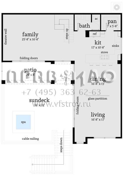 Проект дома на столбах S5-241 (028-00086)