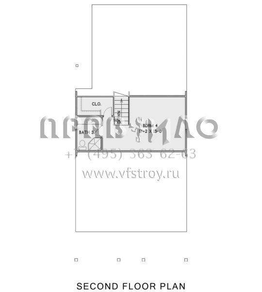 Проект двухэтажного дома без гаража в американском стиле S5-169 (4351-00017)