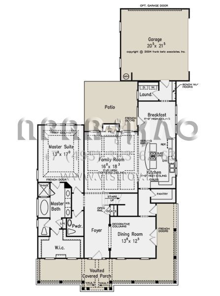Проект двухэтажного дома с гаражом на две машины в стиле Ранчо S5-276 (8594-00300)