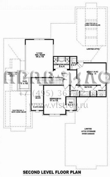 Проект двухэтажного дома с гаражом на две машины в английском стиле S5-290 (053-01740)