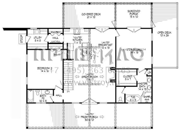 Проект одноэтажного дома с гаражом на одну машину в стиле Шале S5-139 (940-00018)