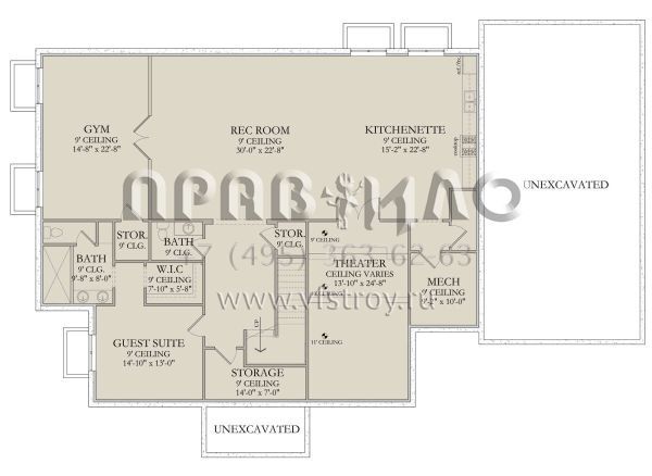 Проект двухэтажного дома с гаражом на три и более машин в современном стиле S5-549 (6422-00075)