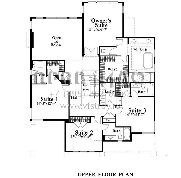 Проект двухэтажного дома с гаражом на три и более машин в американском стиле S5-316 (4771-00011)