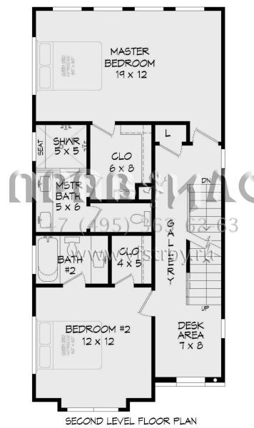 Проект трехэтажного дома без гаража в современном стиле S5-198 (940-00194)