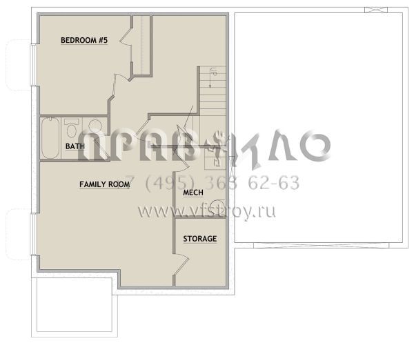 Проект одноэтажного дома с гаражом на две машины в стиле Ранчо S5-191 (8768-00144)