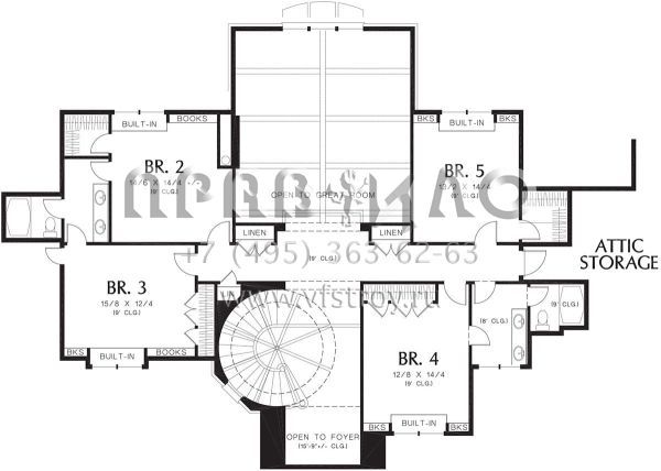 Проект двухэтажного дома с гаражом на три и более машин в современном стиле S5-651 (2559-00611)