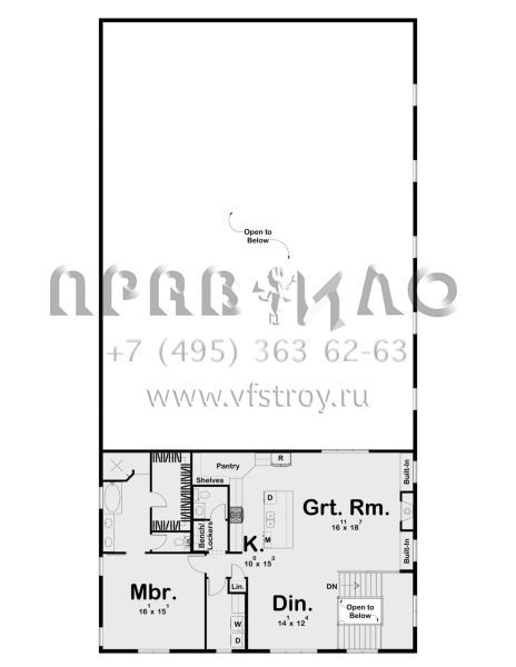 Проект двухэтажного дома с гаражом на три и более машин в стиле БарнХаус S5-191 (963-00561)