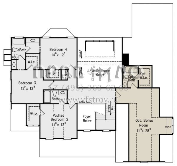 Проект двухэтажного дома с гаражом на две машины в стиле Ранчо S5-302 (8594-00266)