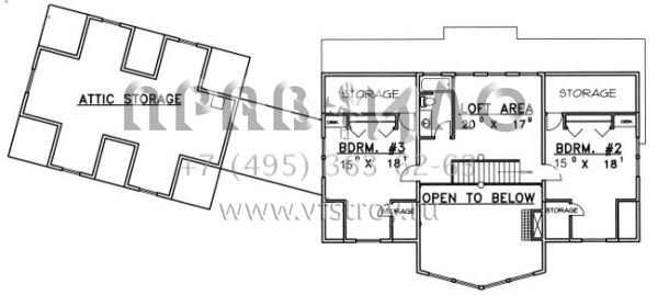 Проект двухэтажного дома с гаражом на две машины в скандинавском стиле S5-255 (039-00465)