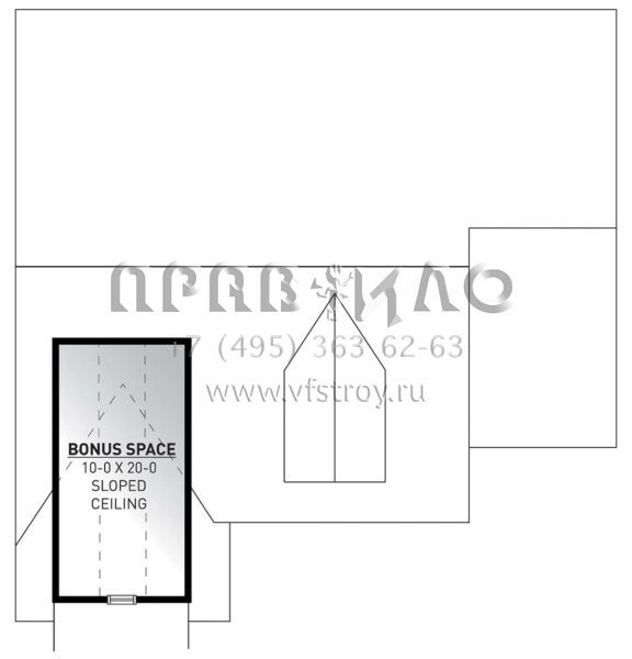 Проект одноэтажного дома с гаражом на одну машину в стиле Ранчо S5-125 (034-00211)