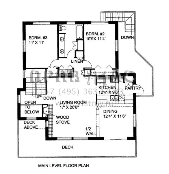 Проект двухэтажного дома с гаражом на две машины в американском стиле S5-267 (039-00581)