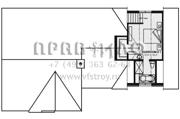 Проект двухэтажного дома с гаражом на две машины в стиле Ранчо S5-130 (034-00802)