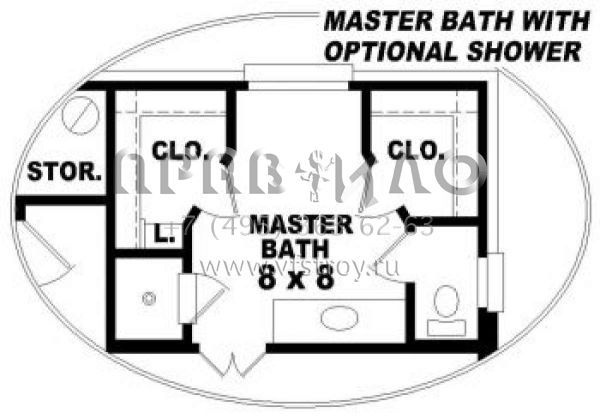 Проект двухэтажного дома без гаража в стиле Ранчо S5-142 (053-00090)