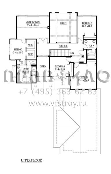 Проект двухэтажного дома с гаражом на три и более машин в стиле Шале S5-321 (341-00140)