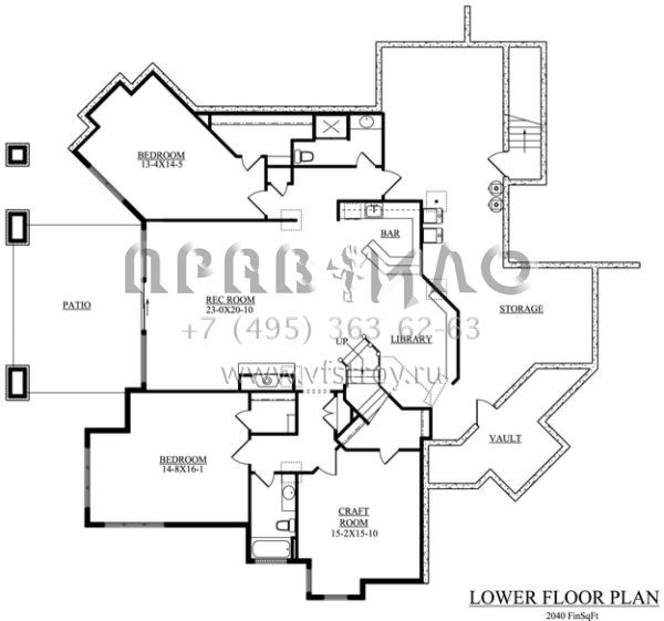 Проект одноэтажного дома с гаражом на три и более машин в скандинавском стиле S5-459 (5631-00057)