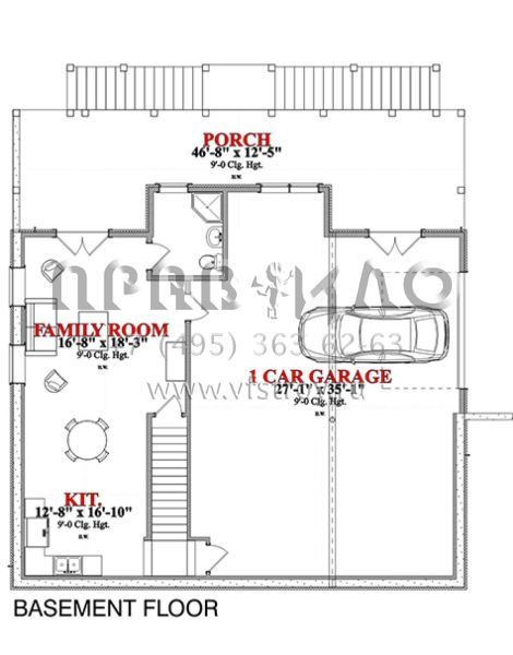 Проект трехэтажного дома с гаражом на три и более машин в прибрежном стиле S5-291 (1070-00240)