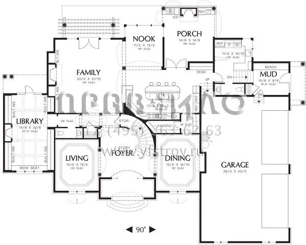 Проект двухэтажного дома с гаражом на три и более машин в современном стиле S5-479 (2559-00590)