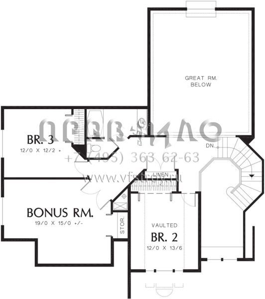 Проект двухэтажного дома с гаражом на три и более машин в английском стиле S5-260 (2559-00316)