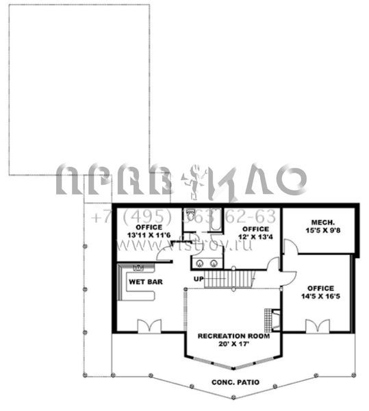 Проект трехэтажного дома с гаражом на две машины в стиле Шале S5-394 (039-00680)
