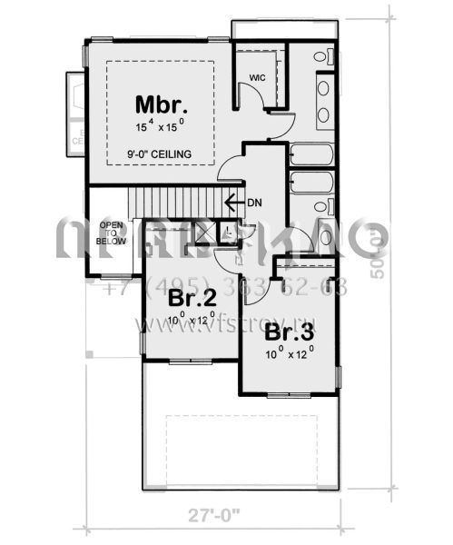 Проект двухэтажного дома с гаражом на две машины в английском стиле S5-144 (402-01772)