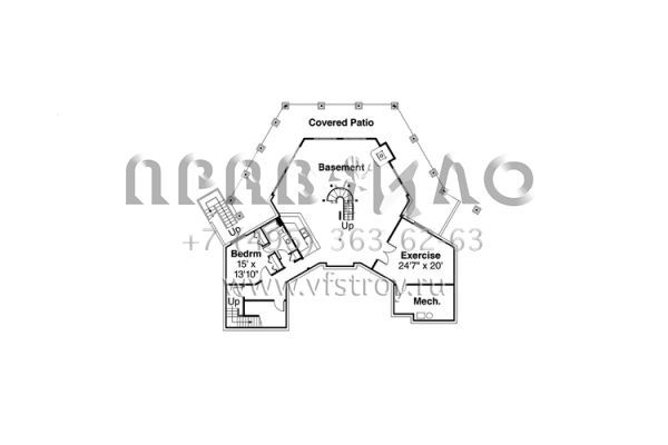 Проект двухэтажного дома с гаражом на три и более машин в английском стиле S5-488 (035-00686)