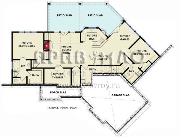 Проект одноэтажного дома с гаражом на две машины в стиле Шале S5-161 (699-00137)