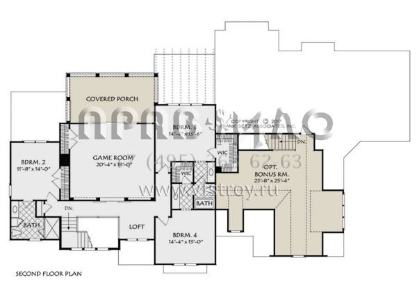 Проект двухэтажного дома с гаражом на три и более машин в английском стиле S5-380 (8594-00319)