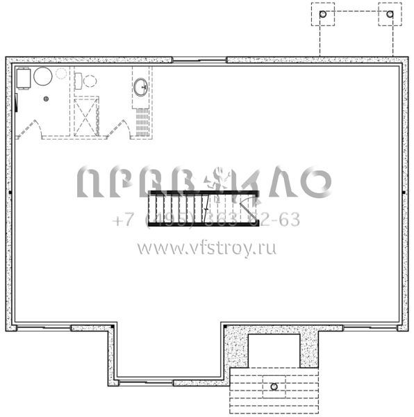 Проект одноэтажного дома без гаража в современном стиле S5-130 (034-01278)