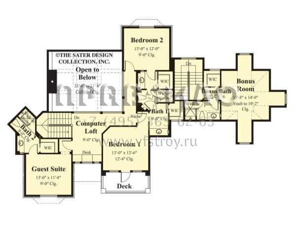 Проект двухэтажного дома с гаражом на две машины в прибрежном стиле S5-307 (8436-00064)