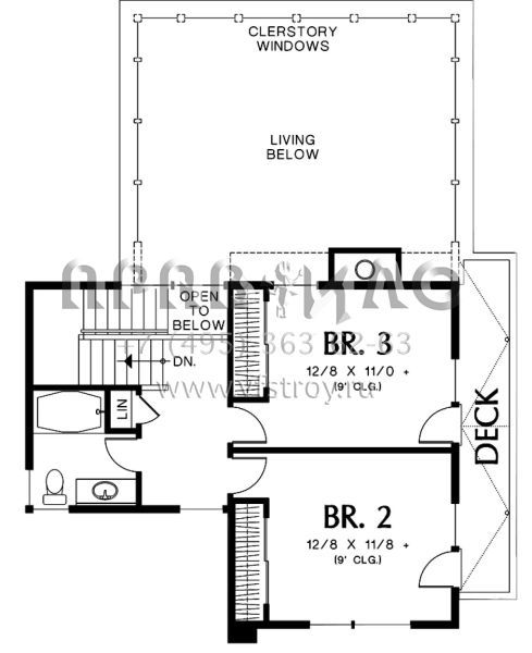 Проект двухэтажного дома с гаражом на две машины в современном стиле S5-203 (2559-00408)
