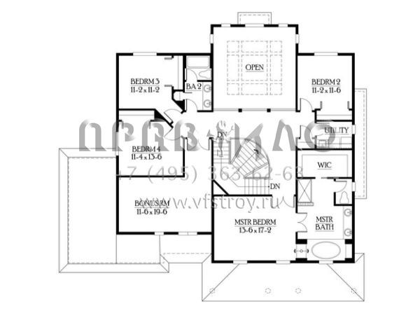 Проект двухэтажного дома с гаражом на три и более машин в стиле Ранчо S5-337 (341-00136)